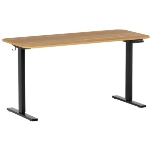 Artiss Electric Standing Desk 140cm Adjustable Height Motorised Home Office Desk Oak Black