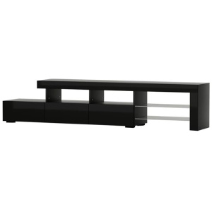 Artiss Entertainment Unit TV Cabinet LED 215cm Black Caya