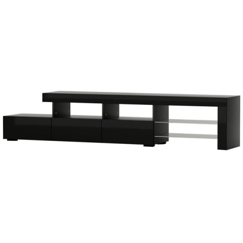Artiss Entertainment Unit TV Cabinet LED 215cm Black Caya