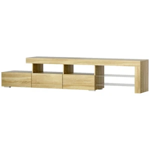 Artiss Entertainment Unit TV Cabinet LED 215cm Pine Caya