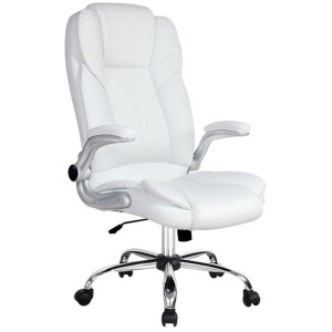 Artiss Executive Office Chair Leather Tilt White