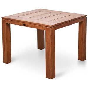 Bairo 100cm Recycled Teak Square Outdoor Dining Table - Natural by Interior Secrets - AfterPay Available