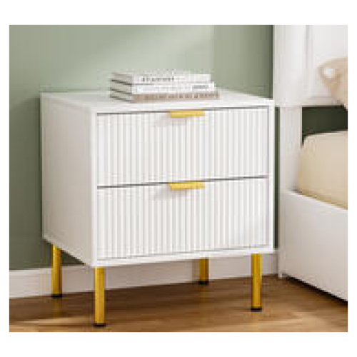 Busan 2 Drawer Bedside Table White