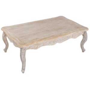 Coffee Table Oak Wood Plywood Veneer White Washed Finish