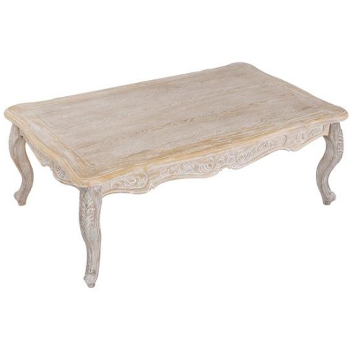 Coffee Table Oak Wood Plywood Veneer White Washed Finish