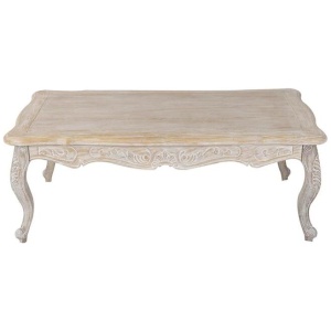 Coffee Table Oak Wood Plywood Veneer White Washed Finish