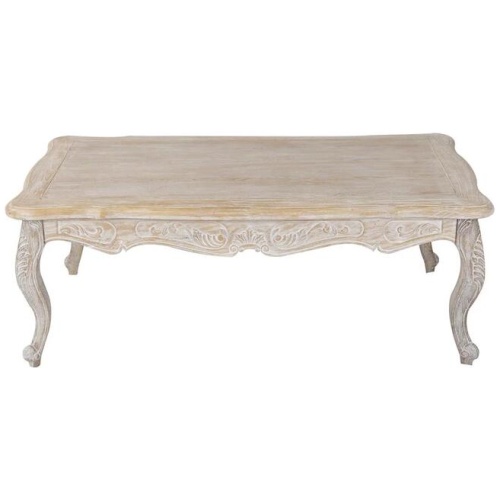 Coffee Table Oak Wood Plywood Veneer White Washed Finish