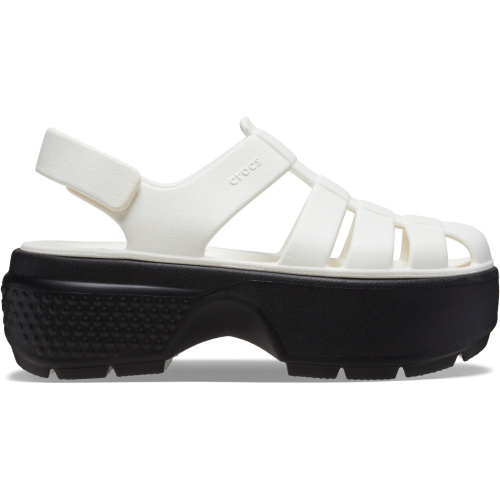 Crocs Stomp Fisherman Sandal; Chalk, W8/M6