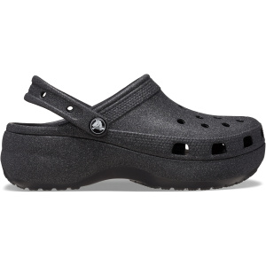 Crocs Women's Classic Platform Glitter Clog; Black, W5