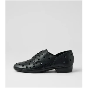 Diana Ferrari Ravida Df Black Leather Black Shoes Womens Shoes Casual Flat Shoes