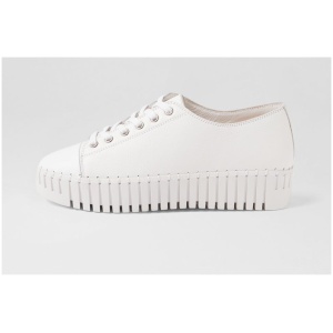 Django & Juliette Barmery Dj White White Tumble Leather Leather White White Tumble Sneakers Womens Shoes Casual Casual Sneakers