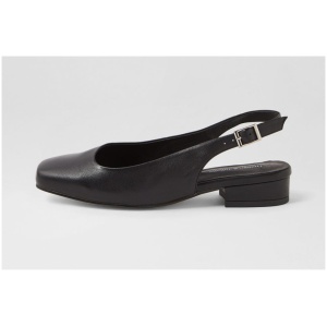 Django & Juliette Bekasi Dj Black Leather Black Shoes Womens Shoes Casual Heeled Shoes