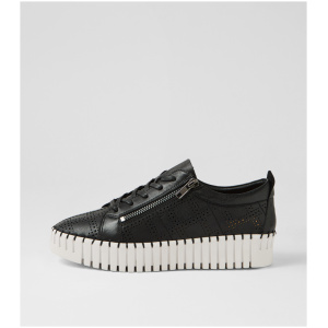 Django & Juliette Bowiez Dj Black White Sole Leather Black White Sole Shoes Womens Shoes Casual Flat Shoes