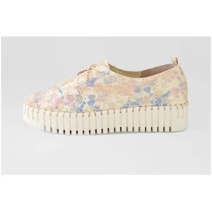 Django & Juliette Brenda Dj Nude & Gold Ivory Sole Cut Leather Nude & Gold Ivory Sole Sneakers Womens Shoes Casual Casual Sneakers