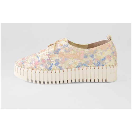 Django & Juliette Brenda Dj Nude & Gold Ivory Sole Cut Leather Nude & Gold Ivory Sole Sneakers Womens Shoes Casual Casual Sneakers
