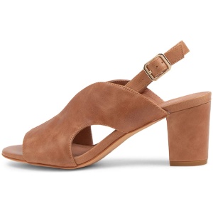 Django & Juliette Cilla Dj Tan Leather Tan Sandals Womens Shoes Dress Heeled Sandals
