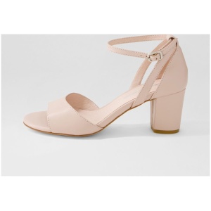 Django & Juliette Cobey Dj Pale Pink Leather Pale Pink Sandals Womens Shoes Dress Heeled Sandals