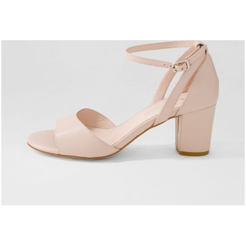 Django & Juliette Cobey Dj Pale Pink Leather Pale Pink Sandals Womens Shoes Dress Heeled Sandals