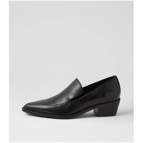 Django & Juliette Daven Dj Black Black Heel Leather Black Black Heel Shoes Womens Shoes Casual Flat Shoes