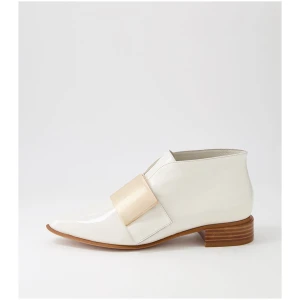 Django & Juliette Essy Dj Ivory Gold Patent Leather Ivory Gold Shoes Womens Shoes Casual Flat Shoes