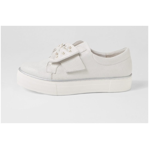 Django & Juliette Falest Dj Silver Lizard Whie Sole Shimmer Leather Silver Lizard Whie Sole Sneakers Womens Shoes Casual Casual Sneakers