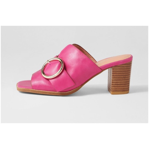 Django & Juliette Handar Dj Fuchsia Tan Leather Fuchsia Tan Sandals Womens Shoes Casual Heeled Sandals