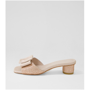Django & Juliette Honjo Dj Nude Nude Jewels Shimmer Leather Nude Nude Jewels Sandals Womens Shoes Dress Heeled Sandals