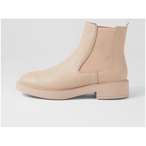 Django & Juliette Iram Dj Nude Leather Nude Boots Womens Shoes Casual Ankle Boots