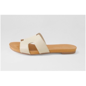 Django & Juliette Jamel Dj Almond Leather Almond Sandals Womens Shoes Casual Sandals Flat Sandals