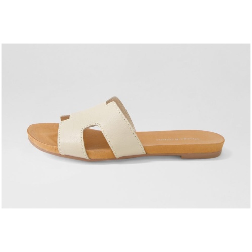 Django & Juliette Jamel Dj Almond Leather Almond Sandals Womens Shoes Casual Sandals Flat Sandals