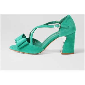 Django & Juliette Kaamie Dj Lt Emerald Suede Lt Emerald Sandals Womens Shoes Dress Heeled Sandals