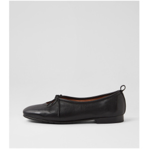 Django & Juliette Mahora Dj Black Leather Black Shoes Womens Shoes Casual Flat Shoes