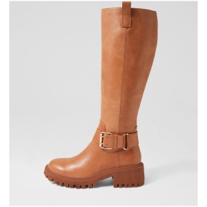 Django & Juliette Quelse Dj Brandy Leather Brandy Boots Womens Shoes Long Boots