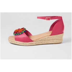 Django & Juliette Savea Djl Fuchsia Bright Leather Suede Fuchsia Bright Sandals Womens Shoes Heeled Sandals