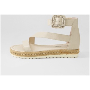 Django & Juliette Sisel Dj Almond Almond Leather Buckle Almond Almond Sandals Womens Shoes Casual Sandals Flat Sandals