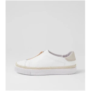 Django & Juliette Tayora Dj White White Sole Leather White White Sole Sneakers Womens Shoes Casual Casual Sneakers