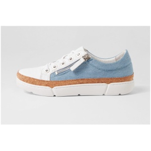 Django & Juliette Torry Dj White Denim Multi White Denim Shoes Womens Shoes Casual Flat Shoes