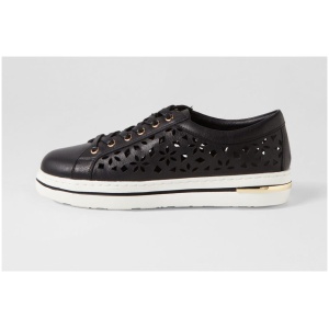 Django & Juliette Wim Dj Black White Sole Leather Black White Sole Sneakers Womens Shoes Casual Casual Sneakers