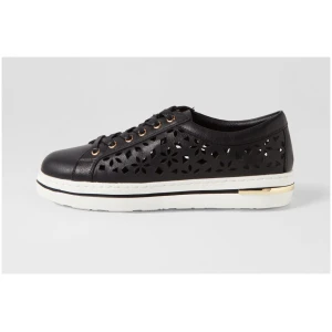 Django & Juliette Wim Dj Black White Sole Leather Black White Sole Sneakers Womens Shoes Casual Casual Sneakers