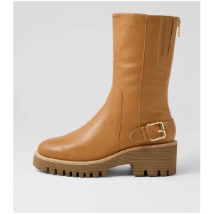 Django & Juliette Wokha Dj Dk Tan Leather Dk Tan Boots Womens Shoes Casual Ankle Boots