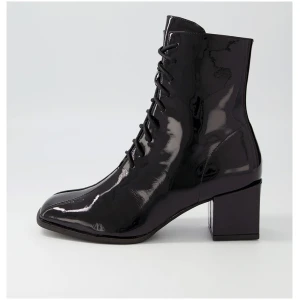Django & Juliette Wycliff Dj Black Patent Leather Black Boots Womens Shoes Casual Ankle Boots