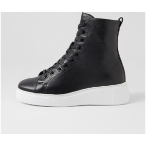 Django & Juliette Yanjo Dj Black White Sole Leather Black White Sole Boots Womens Shoes Ankle Boots