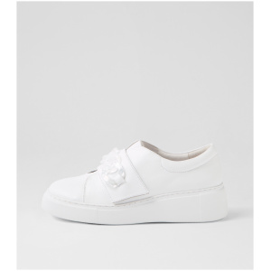 Django & Juliette Yaser Dj White White Sole Leather White White Sole Sneakers Womens Shoes Casual Casual Sneakers