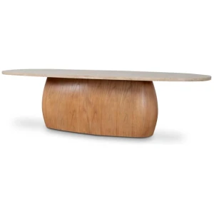 Edvard 2.8m Travertine Dining Table - Natural by Interior Secrets - AfterPay Available