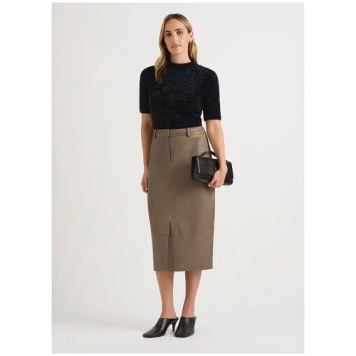 Emmanuel Leather Skirt