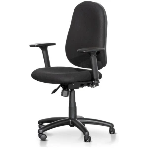 Ex Display - Brent High Back Fabric Office Chair - Black by Interior Secrets - AfterPay Available