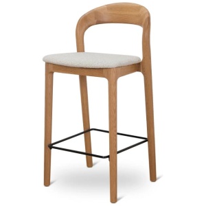 Ex Display - Caspar 65cm Natural Bar Stool - Beige by Interior Secrets - AfterPay Available
