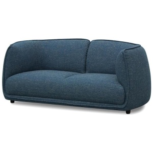 Ex Display - Chapman 2 Seater Fabric Sofa - Dark Blue by Interior Secrets - AfterPay Available