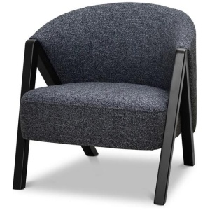 Ex Display - Freddie Fabric Armchair - Dark Grey Fleck by Interior Secrets - AfterPay Available