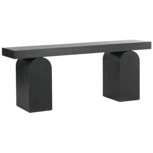 Ex Display - Junon 1.9m New Elm Console Table - Full Black by Interior Secrets - AfterPay Available